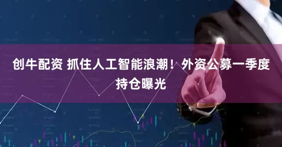 创牛配资 抓住人工智能浪潮！外资公募一季度持仓曝光